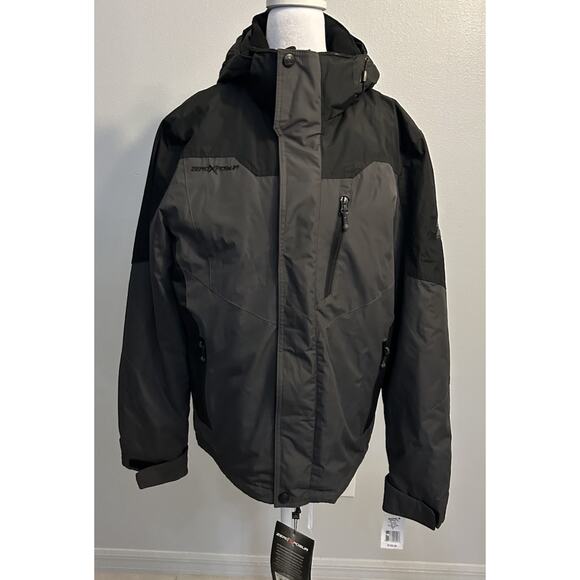 Mens S Jacket Winter Parka Insulated Water Resistant Hooded Mid weight BLK $120 - Picture 14 of 14